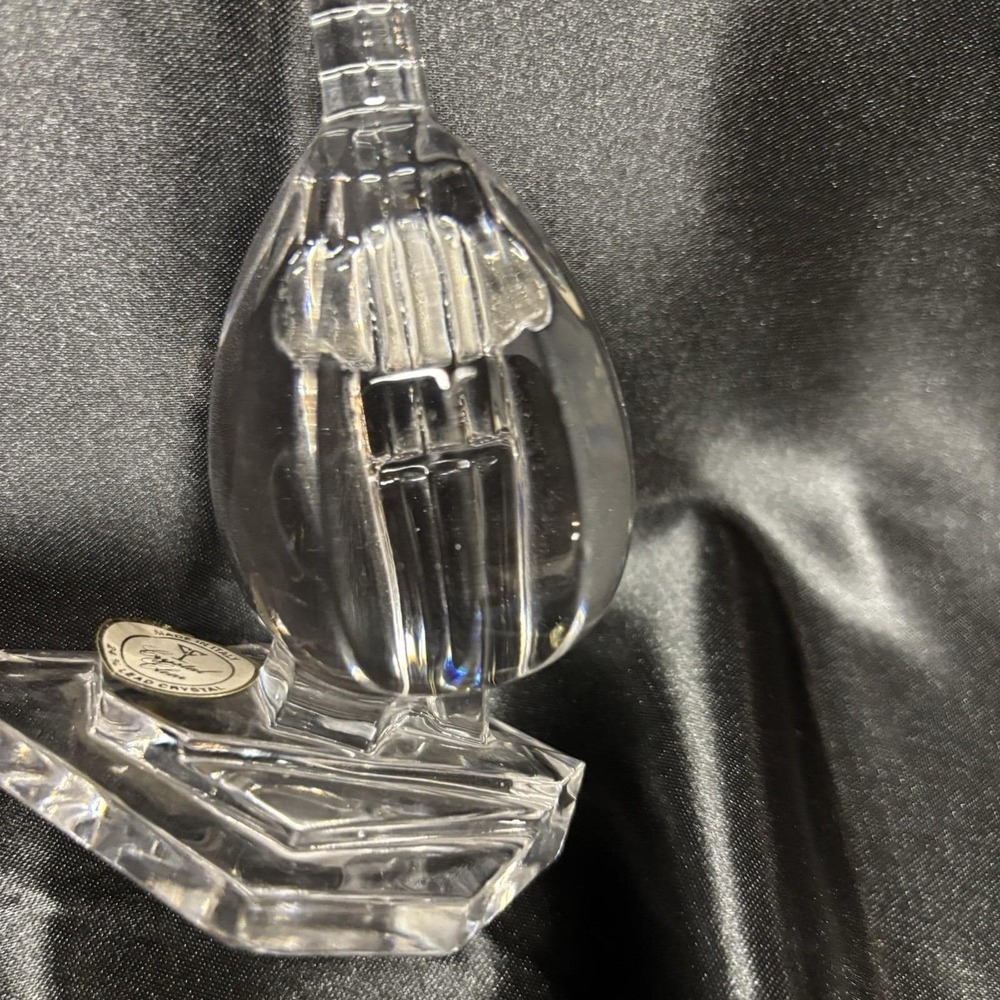 Vintage Kristakolor 6" 24% Lead Crystal‎ Glass Band Instrument Mandolin - Picture 3 of 8